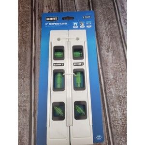 HART 2-Pack 9-inch Torpedo Level, Magnetic Edge Top-Read Window NEW Tools